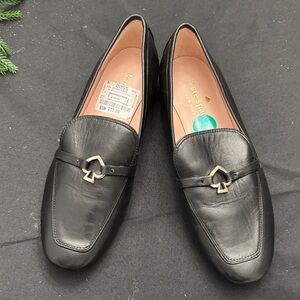 kate spade Black Leather Slip-On Loafers